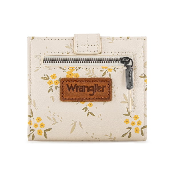 Billetera Montana West X Wrangler Plegable para Mujeres con Protección RFID Marrón