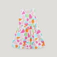 thumbnail image 4 of Toddler Girls Summer Dress Cartoon Fruit Printed Sleeveless Cute Round Neck Princess Dress Children's Clothes,Size 5-6 Years, 4 of 4