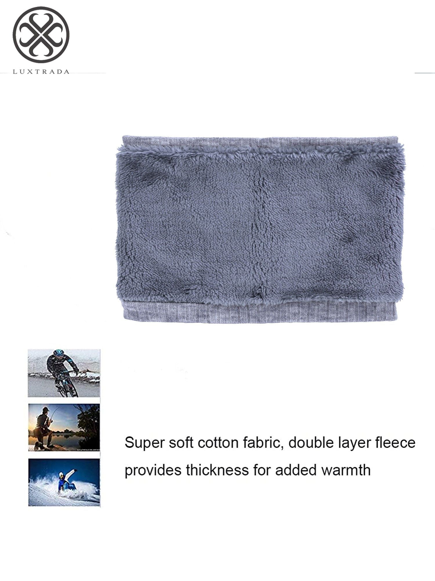 Chalier Infinity Scarf Winter Double-Layer Neck Warmer Knit Fleece