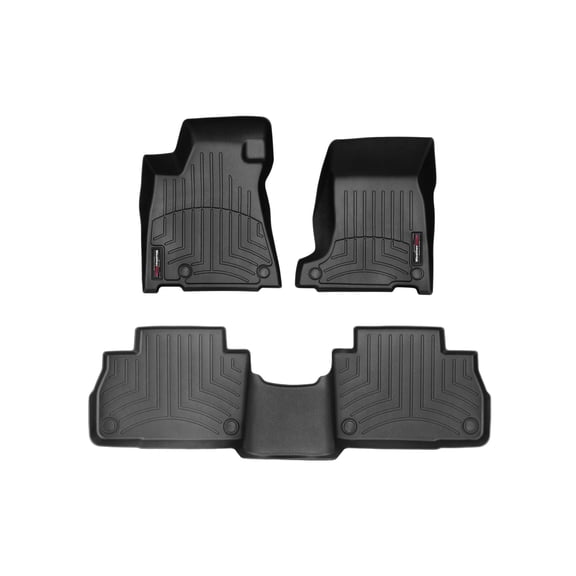 WeatherTech Custom Fit FloorLiners compatible with 2019-2024 Maserati Levante - 1st & 2nd Row, Black