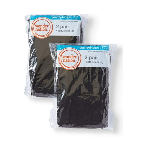 - Wonder Nation Sheer Pantyhose, 4 Pairs (Little Girls & Big Girls)