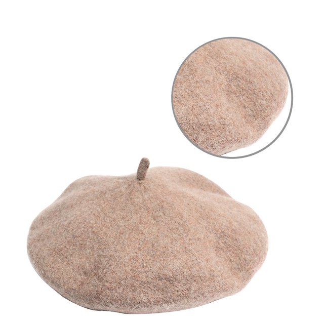 Guardurnaity Boina lisa para mujer, boina francesa de lana, sombrero de mujer de invierno y otoño de alta Sombreros Caqui Guardurnaity AP000331-03