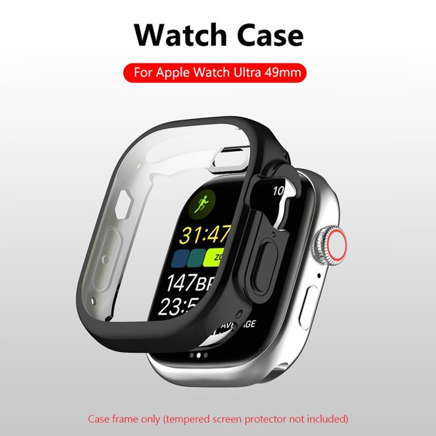 Estuche protector de TPU ahuecado Marco protector suave para Apple Watch Ultra 49 mm JShteea El nuevo