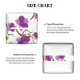 thumbnail image 5 of KLL Orchids Flowers Print Tissue Box Cover,Leather Tissue Holder Square Facial Tissue Case Facial Paper Organizer Dispenser for Bathroom, Vanity Countertop, 5 of 7