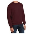 thumbnail image 4 of Mens Core Fleece Classic Crewneck Cotton/Poly fleece Sweatshirt Maroon 3XL, 4 of 6