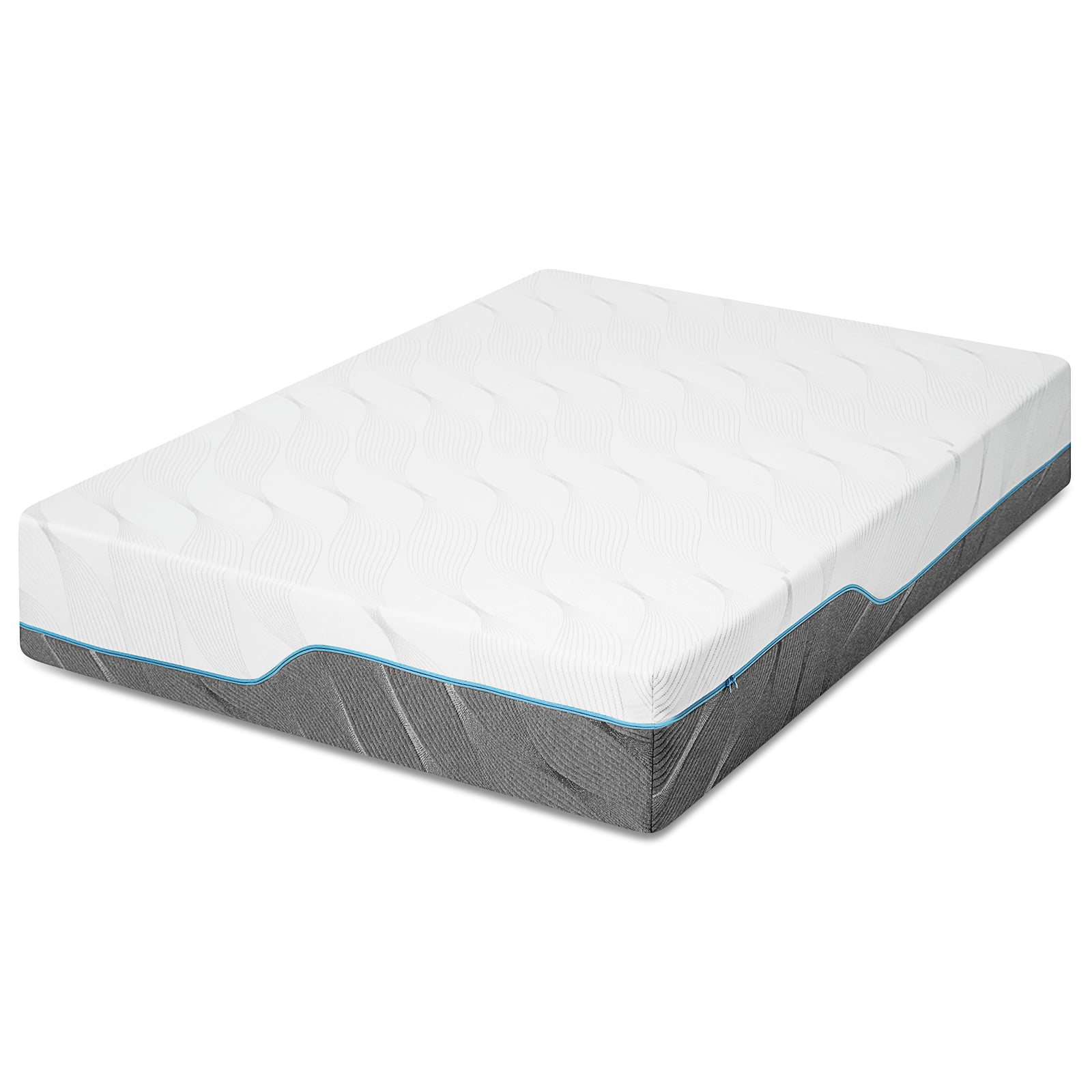 Extra Firm Queen Memory Foam Mattress, 12 Inch Dual-Sided Flippable Design for Back Pain Relief, CertiPUR-US Certified