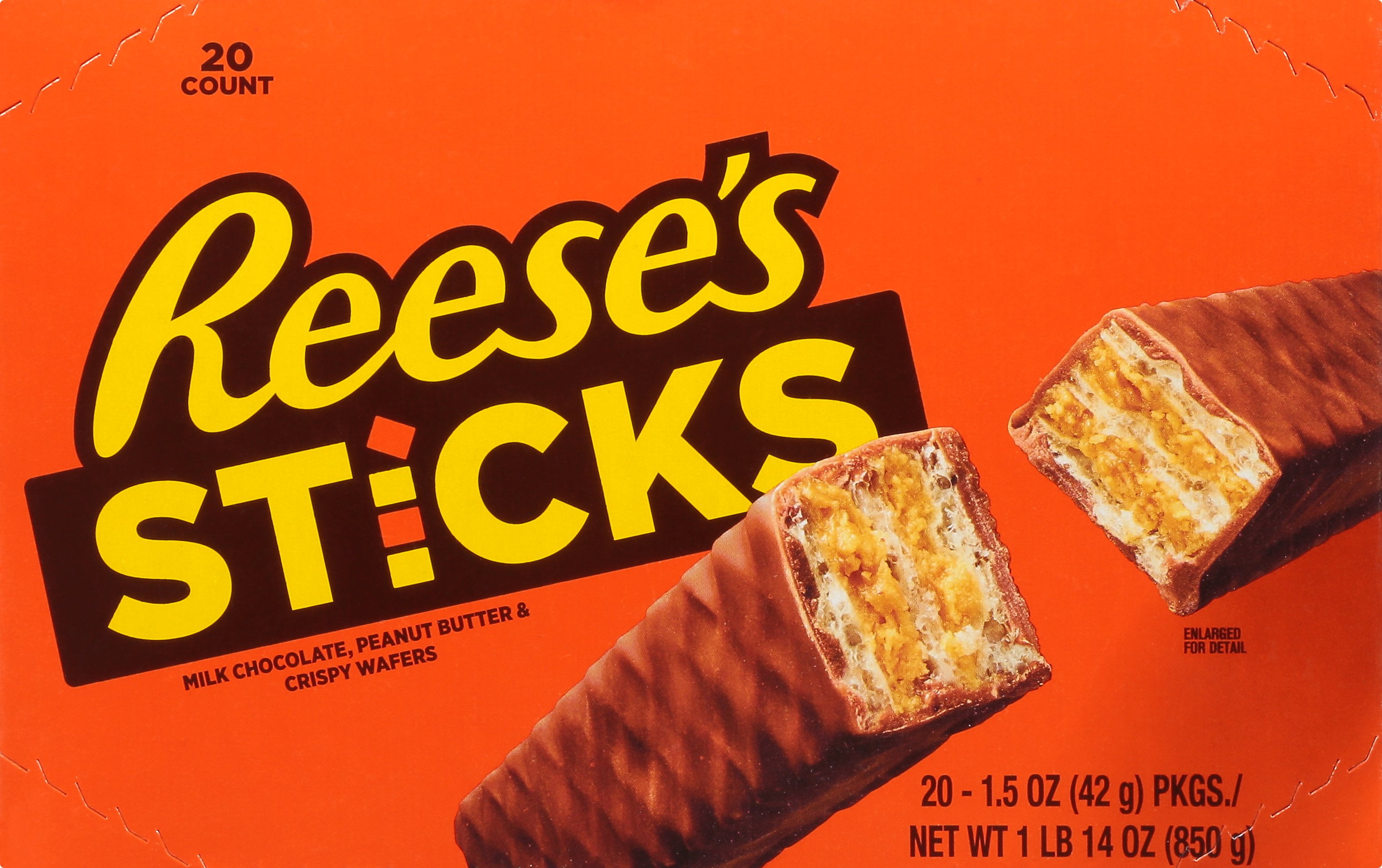 REESE'S Peanut Butter Candy Sticks, 1.5 Ounce- Pack of 20 Bundle