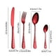 thumbnail image 3 of Juego de cubiertos navideños | Juego de 4 piezas de acero inoxidable con cuchillo, tenedor y cuchara | Vajilla festiva en rojo y verde | Diseño ergonómico, 3 of 5