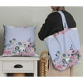 thumbnail image 5 of Soimoi Blue Cotton Voile Fabric Ranunculus & Chrysanthemum Floral Print Fabric by Yard 58 Inch Wide, 5 of 5