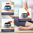 thumbnail image 5 of IBA Indianbeautifulart Tibetan Singing Bowl Musical Instrument For Meditation W/ Stick & Cushion Handcrafted In Nepal Bowl For Relaxation, Yoga & Spiritual Healing, 5 of 7