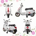 thumbnail image 2 of Kids Bikes Qaba Vespa Licensed Electric Motorcycle for Kids, 6V Toddler Motorcycle, Battery-Operated Motorbike for Kids with Music, FM Radio, Headlight, Single Button Start for 3-6 Years, White,Kids, 2 of 10