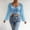 Light Blue, variant on SHITINN Women Casual Solid Color Blouse Drawstring Balloon Sleeve Skinny Cropped Long Sleeve Top Womens Short Sleeve Tops Casual Womens Tops Summer Outfits for Women