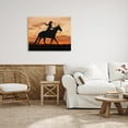 thumbnail image 2 of Stupell Indtries Cowgirl Sunset Silhouette Southwestern Horse Field Landscape,40 x 30,Design by J.C. Leacock, 2 of 6