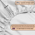 thumbnail image 5 of ABORN Giza Egyptian Cotton bedsheet 400-TC 4 PC Plum Split-Head King 32" Split 22" Pocket, 5 of 9