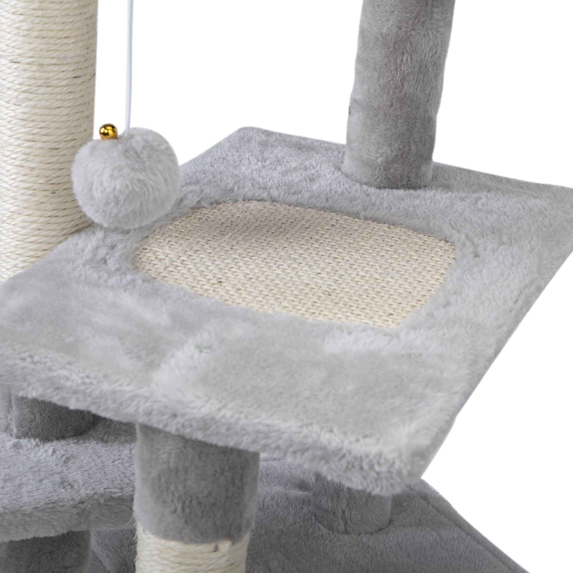 Pefilos 33" Cat Tower for Indoor Cute Cat Tree Kitten Cat Condo with Jump Platform Cat Furniture, Light Gray Pefilos 33" Cat Tower for Indoor Cute Cat Tree Kitten Cat Condo with Jump Platform Cat Furniture, Light Gray