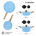 thumbnail image 2 of Batería De Cocina Lovecook con Revestimiento De Mármol Azul 6 Piezas, 2 of 6