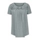 thumbnail image 4 of Fiudx Ofertas de La Semana Blusa de Manga Corta con Cuello Redondo y Empalme de Encaje a La Moda para Mujer, 4 of 5