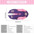 thumbnail image 4 of Moyic Ratón inalámbrico rosa para juegos de ordenador, ratón óptico recargable de 2400 DPI, ergonómico, USB, bonito ratón silencioso Juegos de teclado y mouse para computadora Violeta, 4 of 8