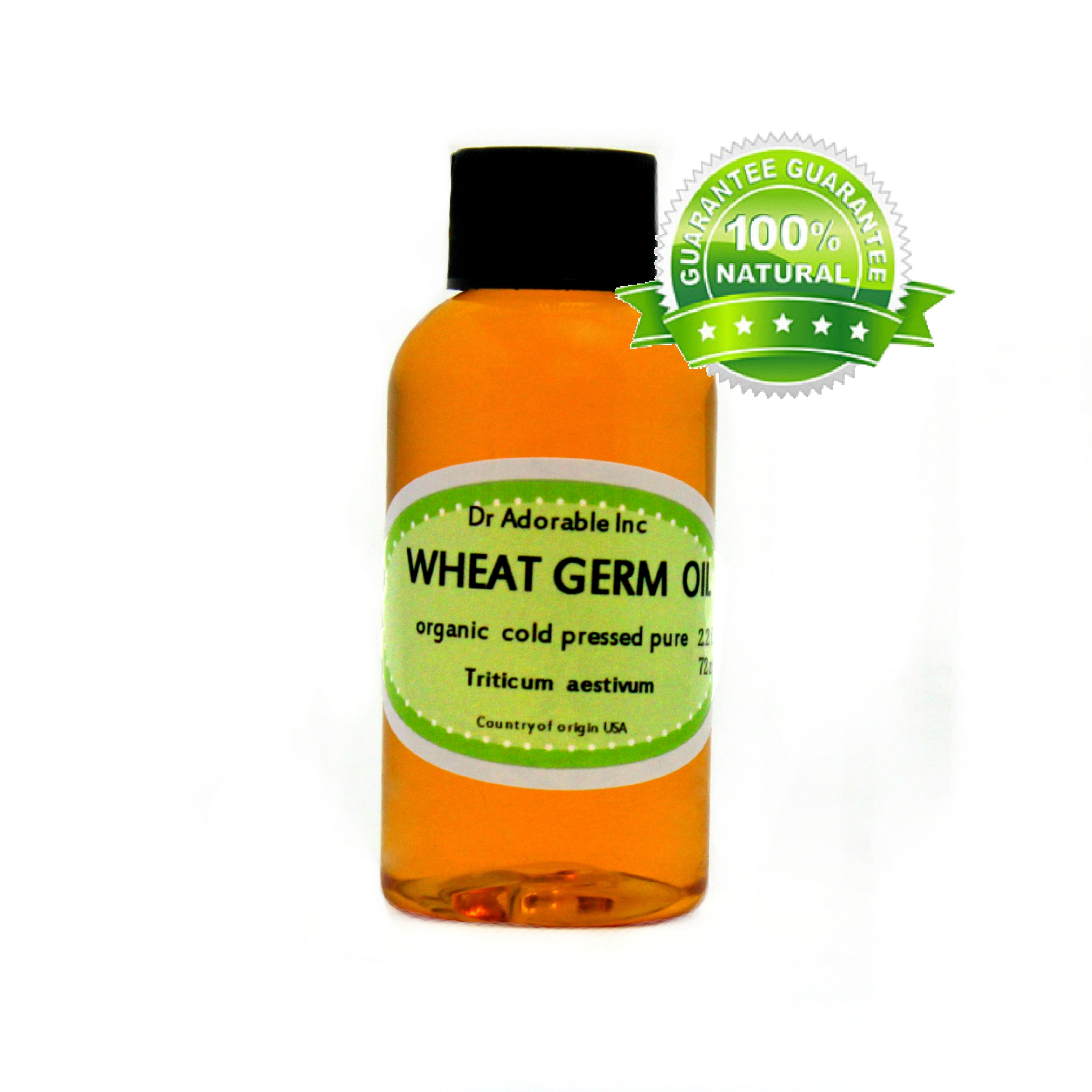 Dr. Adorable Unrefined Wheat Germ Oil 100 Pure Organic Cold Pressed