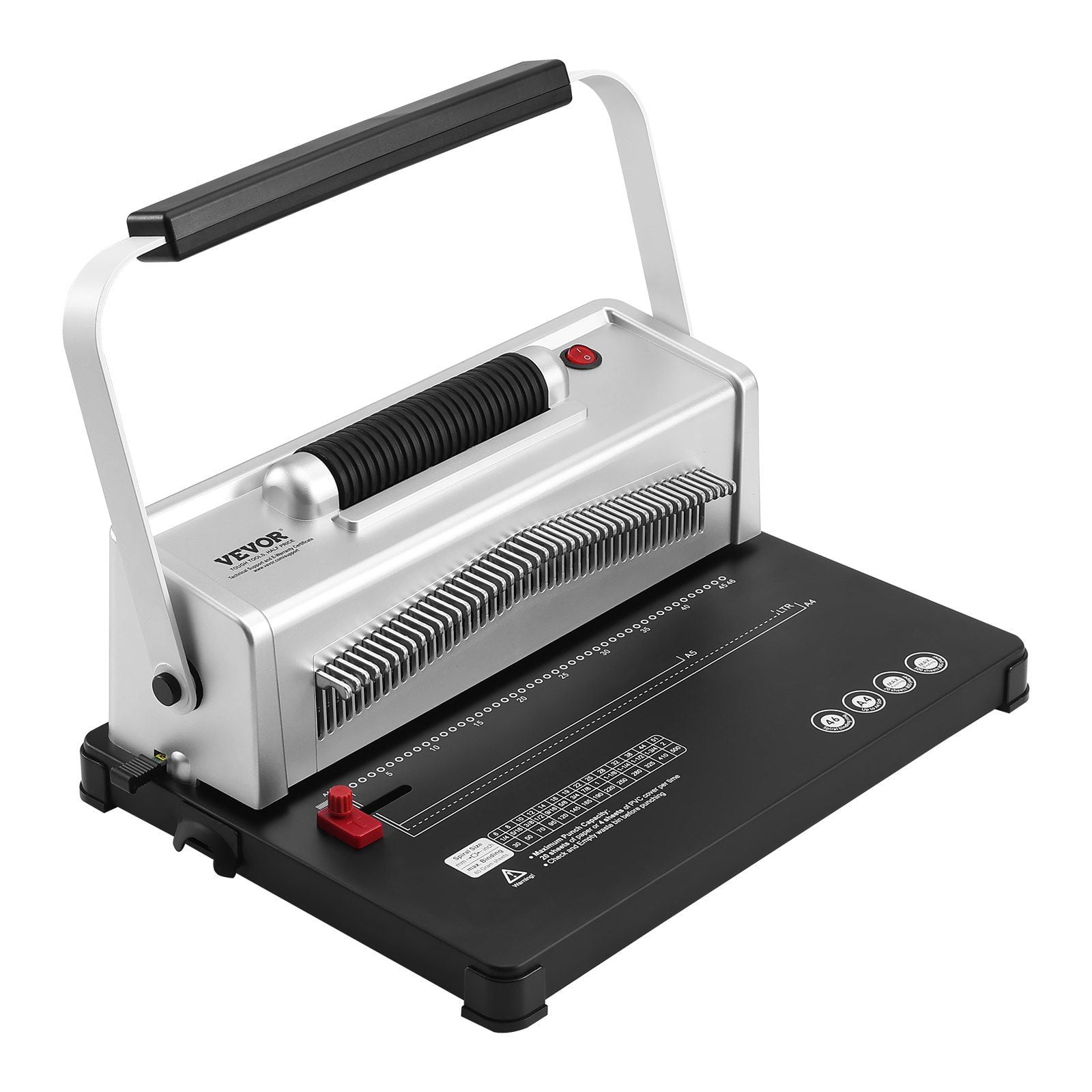 HCY Coil Spiral Binding Machine, Manual Book Maker with Electric Binding, 46-Holes Binding 500 Sheets Punch Binder, with 100pcs 5/16'' Coil Binding Spines, for Letter Size, A4, A5