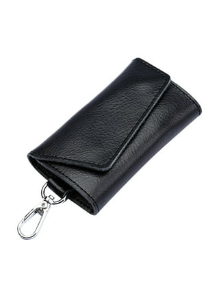 Small Key Ring Wallet FOB Holder Keychain Credit Card Wallet for Men Teen  Boys EDC Coin Purse with Carabiner Clip Key Ring for Car Outdoor