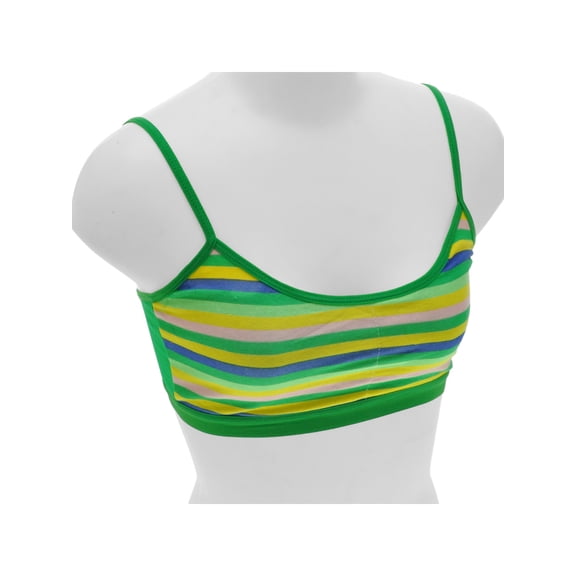 Angelina Girls' Cotton Cami Style Training Bra with Rainbow Print (6-Pack)