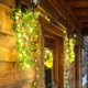 thumbnail image 5 of Guirnalda de luces artificiales de hojas de arce verdes para ventana, guirnalda colgante de plantas, hojas de vegetación artificial, decoración para dormitorio, boda, hogar (luz cálida), 5 of 8