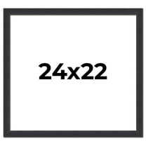24x22 Frame Black Real Wood Picture Frame Width 1.25 Inches | Interior Frame Depth 0.5 Inches |