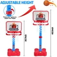 thumbnail image 2 of Set de canasta de baloncesto y pelota en T Tsomtto 4 en 1 para niños de 1 a 3 años, 2 of 6