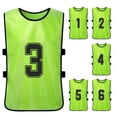 thumbnail image 4 of 6 PCS Adults Soccer Pinnies Quick Drying Football Team Jerseys Youth Sports Scrimmage Soccer Team Training Numbered Bibs Practice Sports Vest, 4 of 5