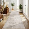 thumbnail image 2 of Hallway 4x10 Washable Runner Rug:stain Resistant Abstract Rug For Kitchen Entryway Farmhouse Soft Carpet Bathroom Bedroom Thin Laudry Living Room Floor Mat With Non Slip Backing(4x10 Beige/cream), 2 of 8