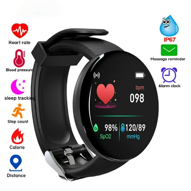 D18 Smart Watch Waterproof Blood Pressure Heart Rate Monitor