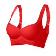 thumbnail image 3 of Everyday Bras for Women Womens Front Closure Bras Woman's Bra 2 Cup Push up Bra Pack of Bra Women's Push up Bra Sports Bras Pack plus Size Sports Bra Womens Wireless Bras Packs of Bras Red XL, 3 of 5