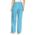 thumbnail image 6 of Pajama Pants Women, Pearl purple blue fish scales Sweatpants Soft Sleep Lounge Pants, Casual PJ Bottoms Pants with Pockets, 6 of 7