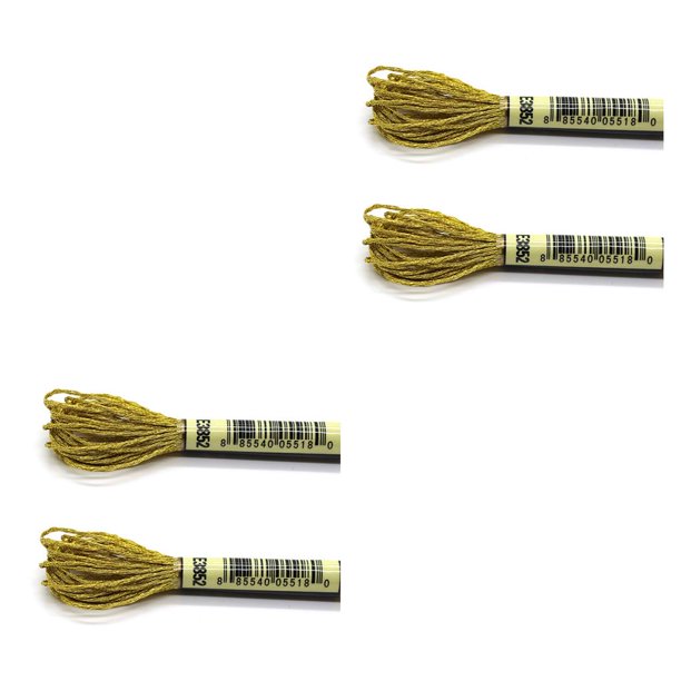 Inteprter 2 piezas hilos de bordar herramientas de costura metálicas hermosas decoraciones doradoE3852 2Conjunto