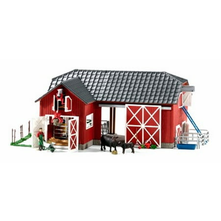 Schleich Large Red Barn With Animal Figurines Accessories