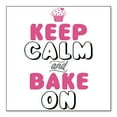 thumbnail image 1 of DistinctInk Custom Bumper Sticker - 8" x 8" Decorative Decal - White Background - Keep Calm and Bake On, 1 of 2