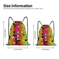 thumbnail image 2 of Saiise Colorful Tie Dye Stained Glass 1 Pattern Sports Drawstring Backpack - String Swim Gym Bag with Wet Proof Pocket for Women&Men-Medium, 2 of 6