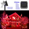thumbnail image 4 of YAOZHOU Guirnaldas de luces navideñas solares rojas Decoraciones impermeables para exteriores 100 LED (paquete de 2) 8 modos Guirnaldas de luces de cobre Luces de hadas para el día de San Valentín Jar, 4 of 5