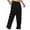 Black, variant on Mens Tear Away Pants Loose Fit Easy Care Side Snap Open Post Knee Surgery Sweatpants Breakaway Pants Men