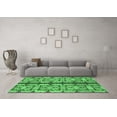 thumbnail image 3 of Ahgly Company Indoor Rectangle Abstract Emerald Green Modern Area Rugs, 5' x 8', 3 of 4