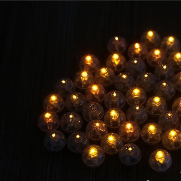 Lámpara de noche LED Mini Cateissary 50 pcs Amarillo decoración Navidad fiesta cumpleaños