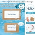 thumbnail image 2 of 60 Pcs Flexible Extra Large Adhesive Bandages 5" X 3" Sterile Fabric Adhesive Bandages with Non Stick Pad,Latex Free for Wound Care about 5 X 3 Inch, 2 of 4