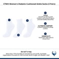 thumbnail image 4 of CTM  Diabetic Cushioned Ankle Socks (3 Pairs) (Women), 4 of 4