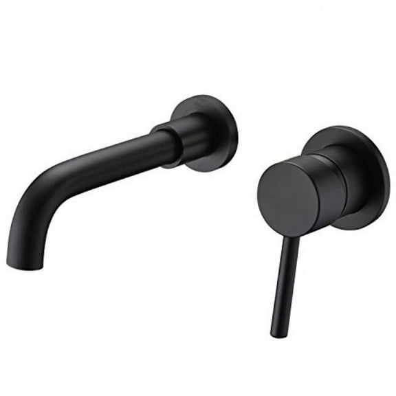 wall mount faucet, bathroom faucet matte black, rough-in valve included