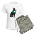 thumbnail image 5 of CafePress - Hipster Boston Terrier Women's Light Pajamas - Women's Short Sleeve Print T-Shirt and Pants Light Cotton Pajama Set, 5 of 7