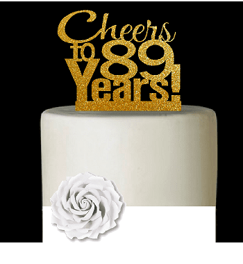 Cake Topper 89th Birthday Party Anniversary NEW Large Rhinestone  NUMBER 89 