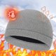 thumbnail image 1 of Gorro cálido de forro polar, gorro de calavera resistente al viento para hombres y mujeres (gris claro), 1 of 8