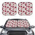 thumbnail image 2 of Fotbe Leaves And Anemone Flowers In Red Grey Juego de 2 Piezas de Parasoles para Parabrisas | Bloqueador Solar para Auto | Accesorios Plegables para Protección Solar Interior-Small, 2 of 6