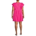 thumbnail image 3 of Terra & Sky Women's Plus Size Woven Eyelet Dress, 3 of 5